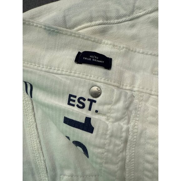 Gap Denim Womens Tie-Dye White & Light Blue True Skinny Jeans Size 10/30 - Picture 6 of 10